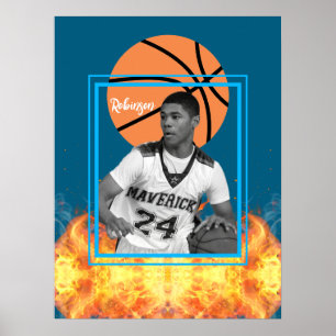 Poster Foto personalizada do jogador de basquete