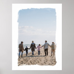 Poster Foto personalizada do quadro de traçado do pincel 