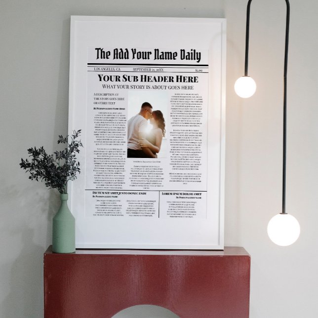 Poster Foto personalizada do seu artigo de notícias da pr (Criador carregado)