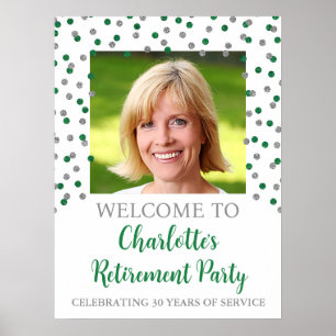 Poster Foto personalizada do Silver Green Retirement Part
