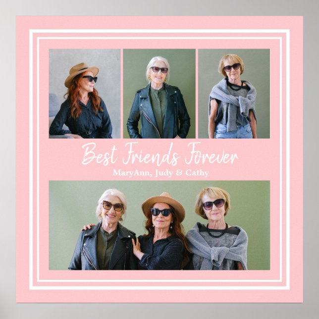 Poster Foto personalizada dos melhores amigos do mundo (Frente)