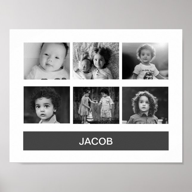 Poster Foto personalizada em preto e branco - Personaliza (Frente)