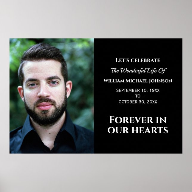 Poster Foto Personalizada Moderna Para Sempre Em Nosso Me (Frente)