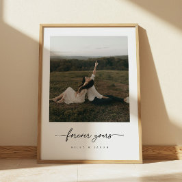 Poster Foto Personalizada 'Para Sempre Seu' Casal Moderno
