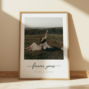 Poster Foto Personalizada 'Para Sempre Seu' Casal Moderno