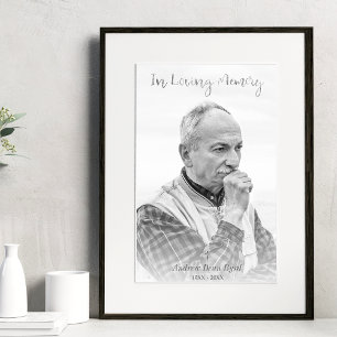 Poster Foto Personalizada Preto e Branco para Serviço Fun