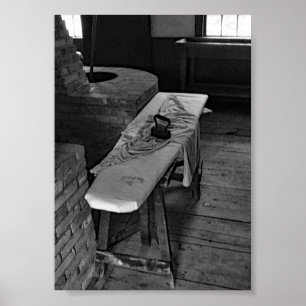 Pôster Foto preto e branco do conselho antigo do ferro