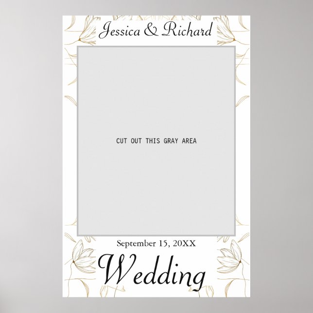 Poster Foto Prop. de Casamento de Flor Dourada (Frente)