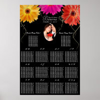 Foto: Rosa e Laranja Gerber Daisy Seating Chart