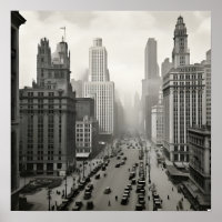 Foto sépia de Chicago dos anos 20