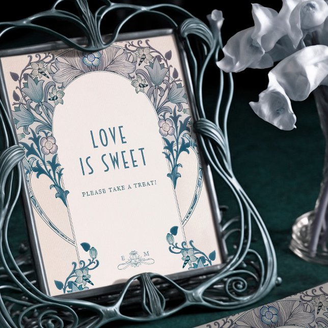 Poster Foto: Símbolo de Guestbook Dusty Blue William Morr (Criador carregado)