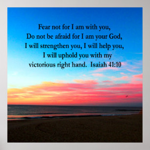 POSTER FOTO SUNRISE SERENE ISAIAH 41:10