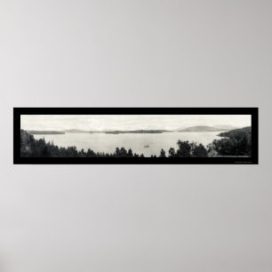 Pôster Foto superior 1912 do lago Saranac
