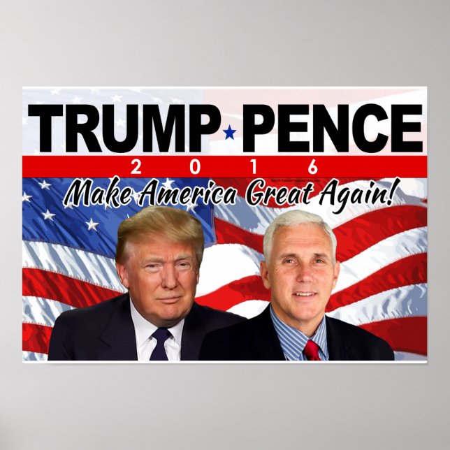 Poster Foto Trump Pence 2016 (Frente)
