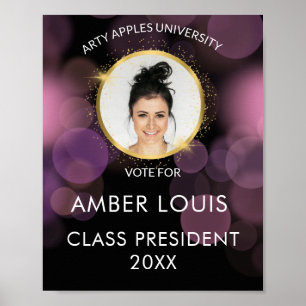 Poster foto universitária da campanha eleitoral