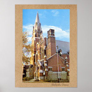 Poster Foto Vintage Art da Igreja dos anos 70
