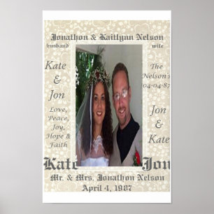 Pôster Foto Wedding personalizada