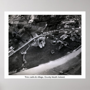 Pôster Fotografia aérea do castelo da guarnição, Meath