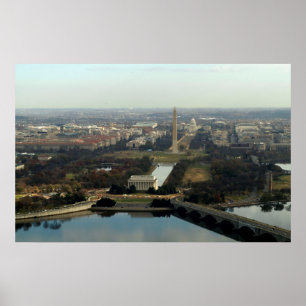 Pôster Fotografia aérea do Washington DC