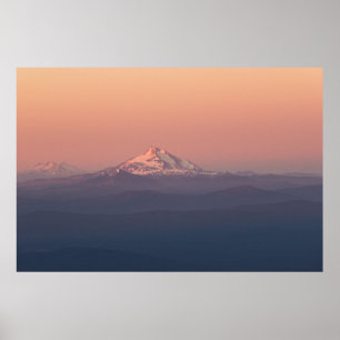 POSTER FOTOGRAFIA AERIAL DA MONTANHA COM NEVE