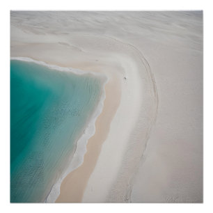 Pôster Fotografia Areia de Praia bege Azul Neutro