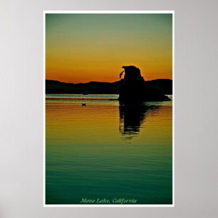 Pôster Fotografia artística da alvorada no Lago Mono