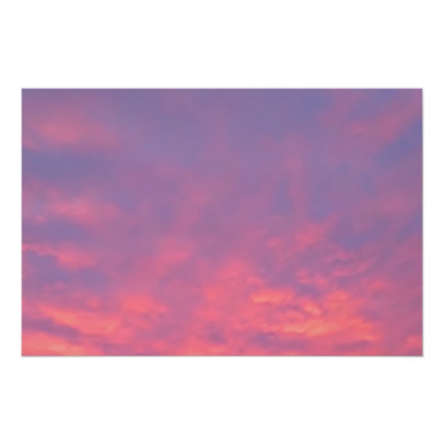 Pôster Fotografia Céu Rosa (Frente)