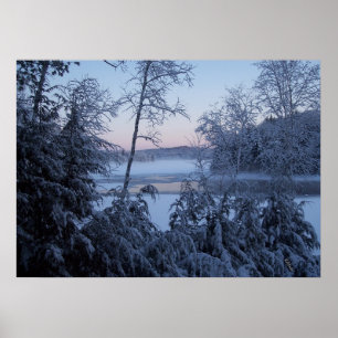 Pôster Fotografia Congelada de Inverno Lakeview