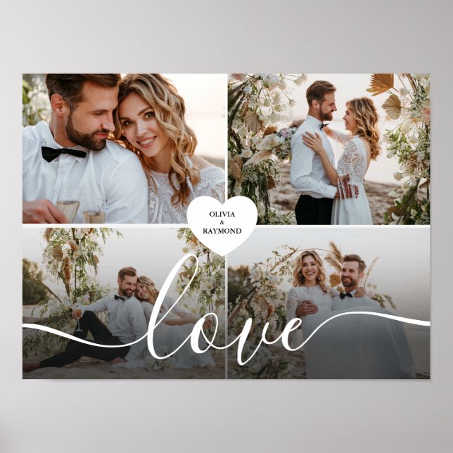 Poster Fotografia da Collagem de Amor design (Frente)