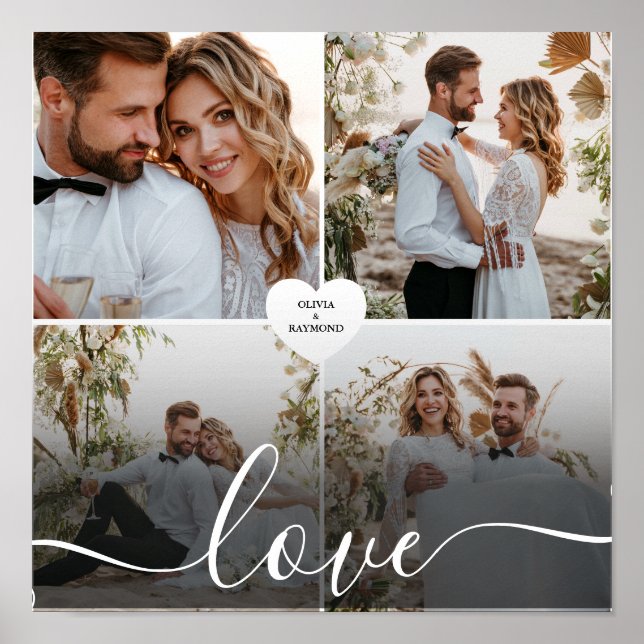 Poster Fotografia da Collagem de Amor design (Frente)
