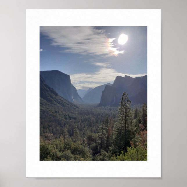 Poster Fotografia da cor do Vale Yosemite (Frente)