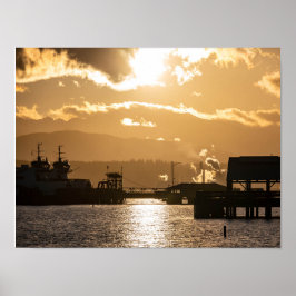 Poster Fotografia da Washington State Ferries ao Pôr do S