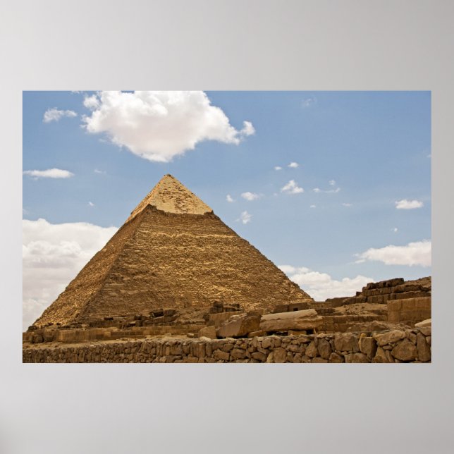 Poster Fotografia das Pirâmides de Gizé (Frente)