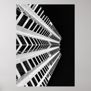 POSTER FOTOGRAFIA DE BAIXO ÂNGULO DE EDIFÍCIO DE ALTO A