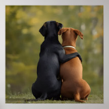 Fotografia de Cães Amigos Leais