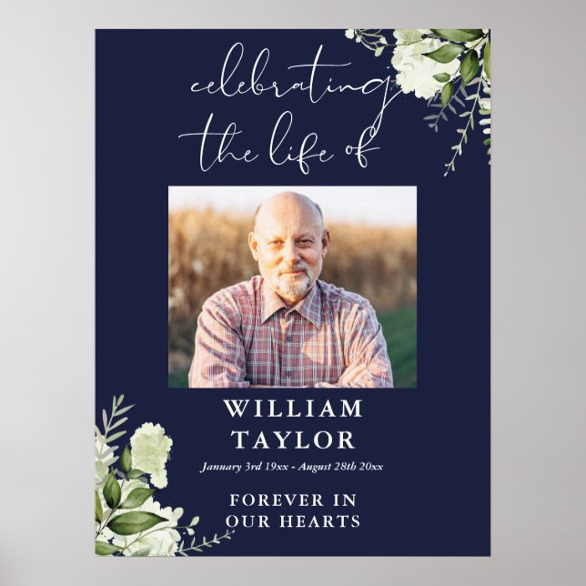 Poster Fotografia de Celebração da Vida com Verde e Azul  (Frente)