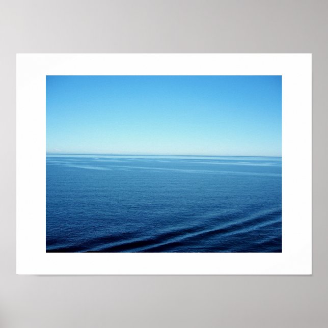 Poster Fotografia de cor azul velvet do oceano Pacífico (Frente)