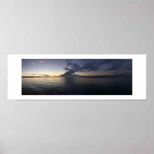 Poster Fotografia de cor panorâmica sunset Pacific
