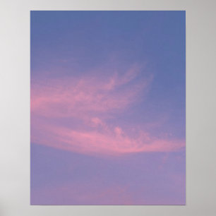 Poster Fotografia de Nuvens Rosa Etéreo ao Crepúsculo Art