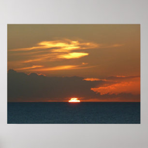 Pôster Fotografia de paisagem colorida do horizonte