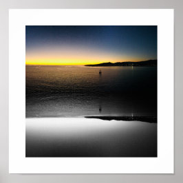 Poster Fotografia de Reflexão de Velas ao Horizonte