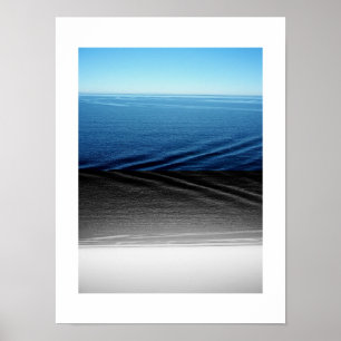 Poster Fotografia de Reflexo em Veludo Azul e Preto