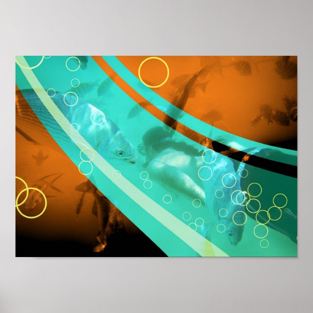 Pôster fotografia de retro snorkeling (Frente)