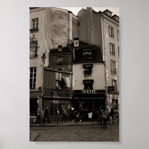 Poster fotografia de rua em preto e branco em paris