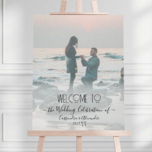 Poster Fotografia de Script Elegante Bem-vinda ao nosso C