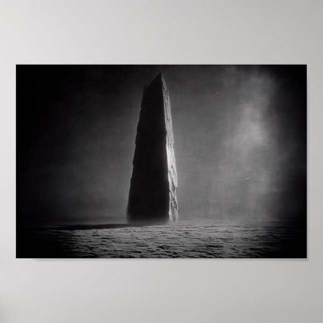 Poster Fotografia de um Monólito Tirado da Rover da Lua (Frente)