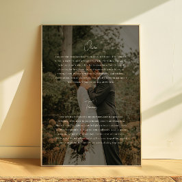 Poster Fotografia de Votos de Casamento Personalizados co