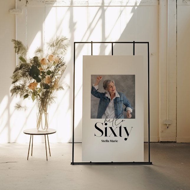 Poster Fotografia do 60º aniversário - mínima moderna (Criador carregado)