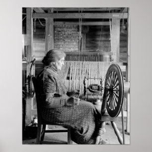 POSTER FOTOGRAFIA DO MODELO WOMAN SING SPINNING WHEEL 193
