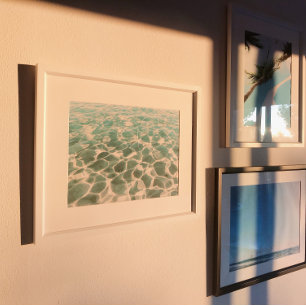 Poster Fotografia do padrão de água e textura do Caribe